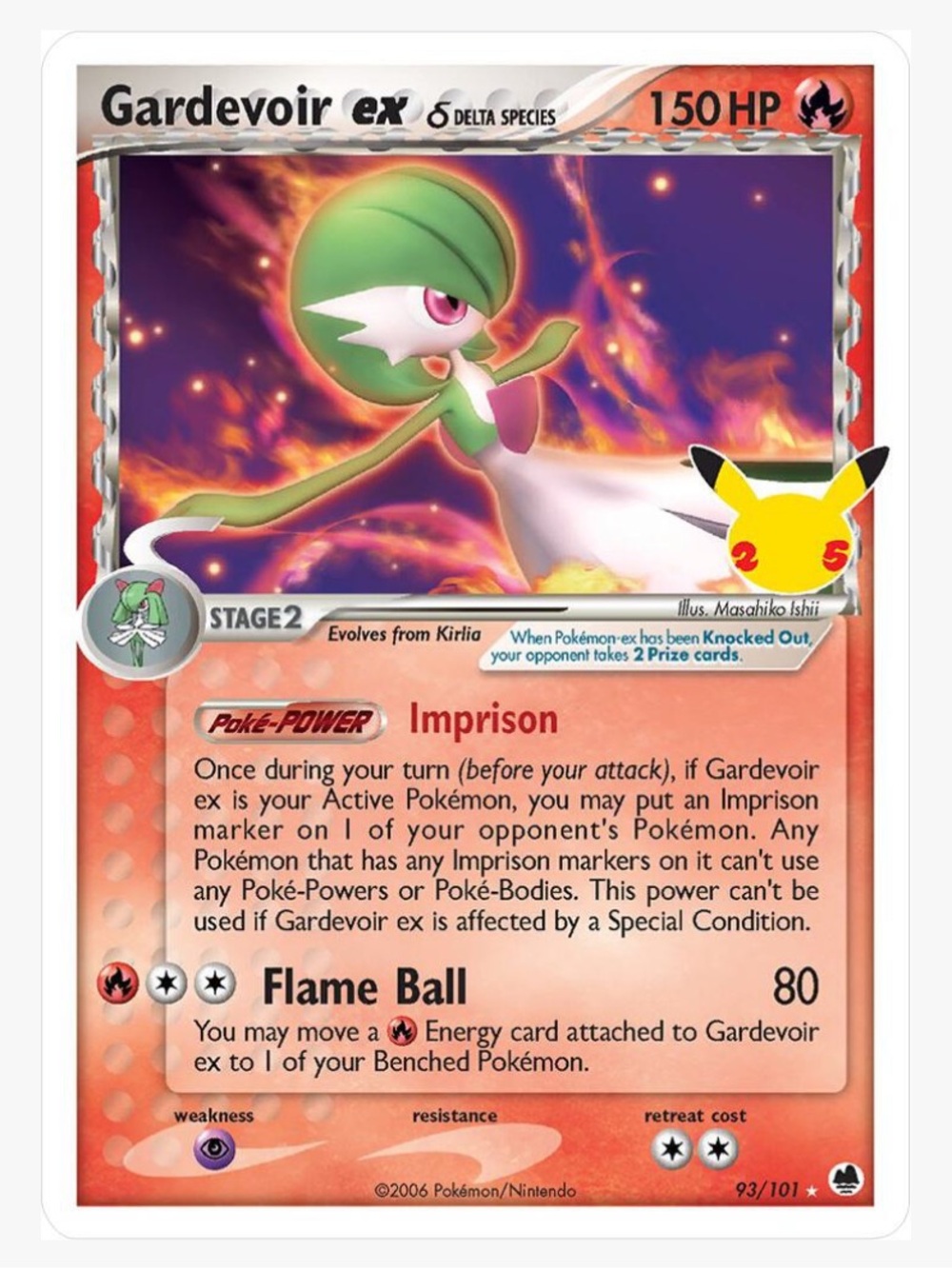 Gardevoir ex Delta Species Celebrations: Classic Collection Pokemon Trading Card